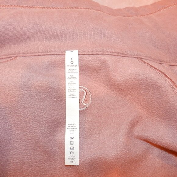 Lululemon Radiant Jacket II Zip Front Cotton Jacket Spanish Rose Size 6 - Picture 16 of 16